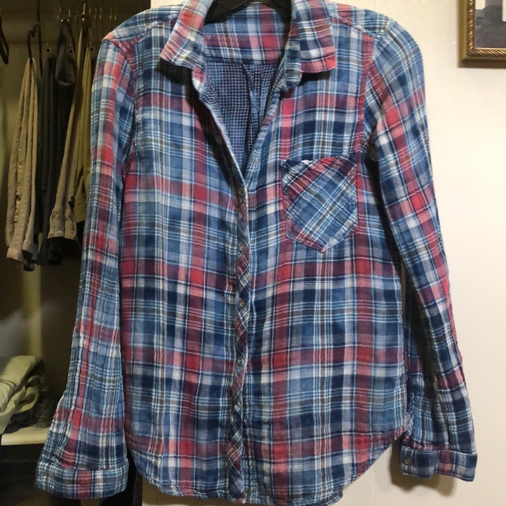 Button up plaid shirt